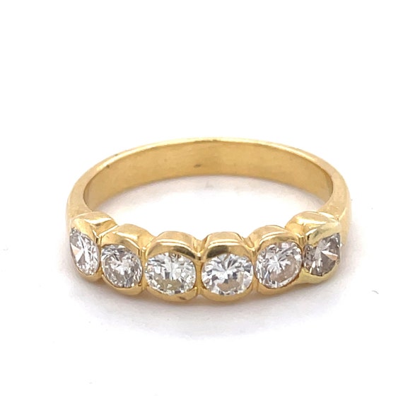 Vintage Gold Wedding Band, Vintage Diamond Ring, … - image 1