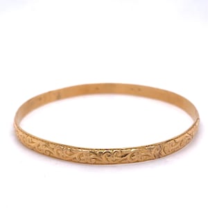 Antique Gold Bracelet, 18K Yellow Gold Bangle Bracelet, Antique jewelry, handmade bracelet, gold bracelet bangles, vintage Gold Bracelet