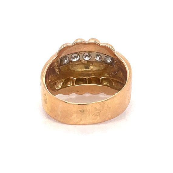 Vintage Dome Ring, 0.4CT Natural Diamond, 18k Yel… - image 4