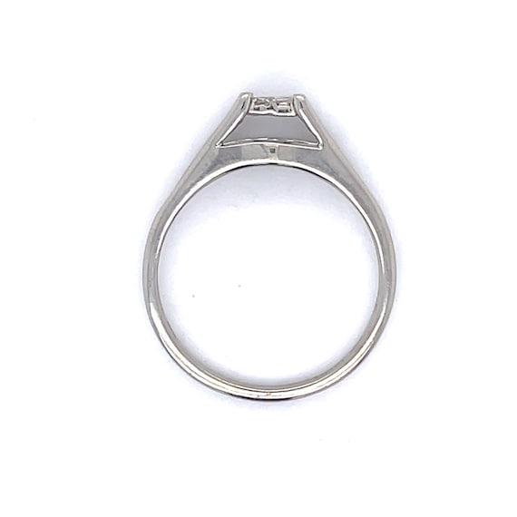 Diamond Bridge Engagement Ring, 0.34ct Princess c… - image 8