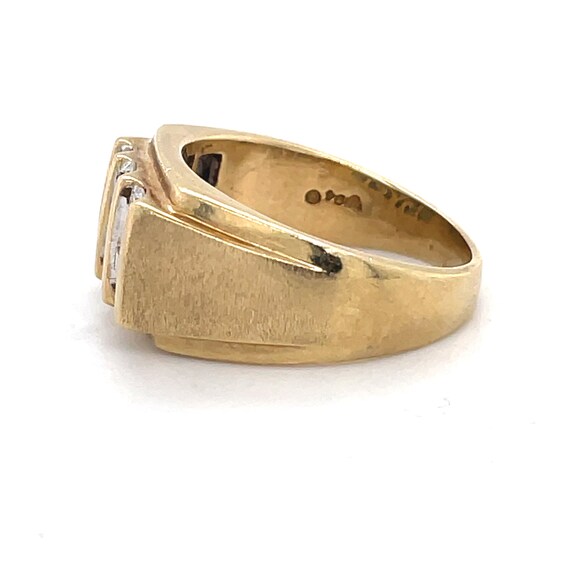 Vintage Men Diamond Ring, 0.32CT Natural Diamond,… - image 5