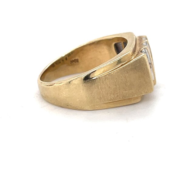 Vintage Men Diamond Ring, 0.32CT Natural Diamond,… - image 6
