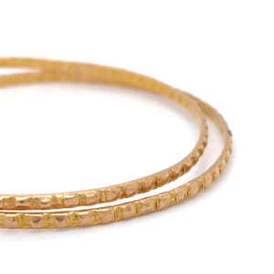 Vintage Gold Bracelet, 18K Yellow Gold Bangle Bracelet, Estate jewelry, handmade bracelet, gold bracelet bangles set,  Solid gold bangle