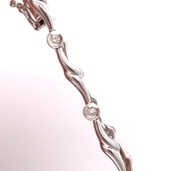 Amazing Vintage Diamond Bracelet - 0.25 CT Round … - image 4