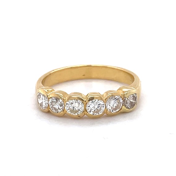Vintage Gold Wedding Band, Vintage Diamond Ring, … - image 4