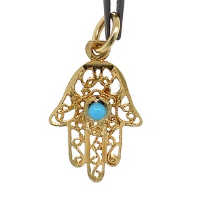 Gold Hamsa Pendant, Hamsa Pendant for a necklace, 14k Gold Hamsa necklace Pendant, Jewish jewelry, Judaica jewelry Evil eye, Hamsa jewelry
