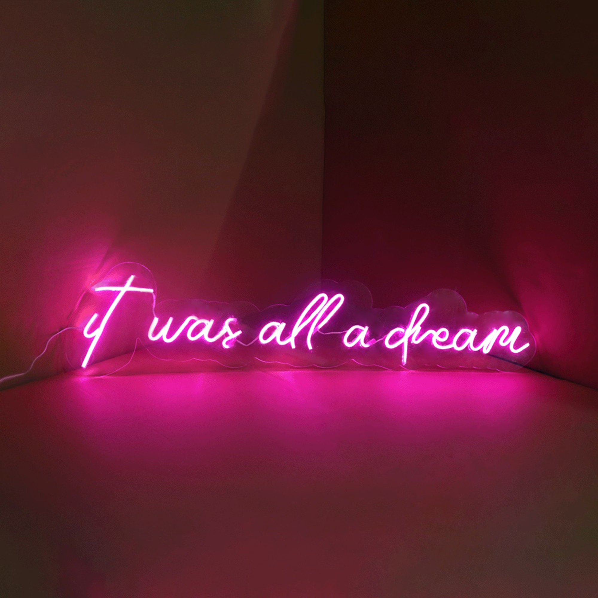 It Was All A Dream Neon Sign It Was All a Dream Pink Neon Sign 125cm Made in London | Etsy