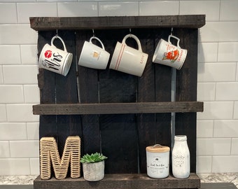 Rustic Pallet Shelf | Authentic Rustic Hand Crafted Wood Shelves | Farmhouse Decor | Farmhouse Shelf