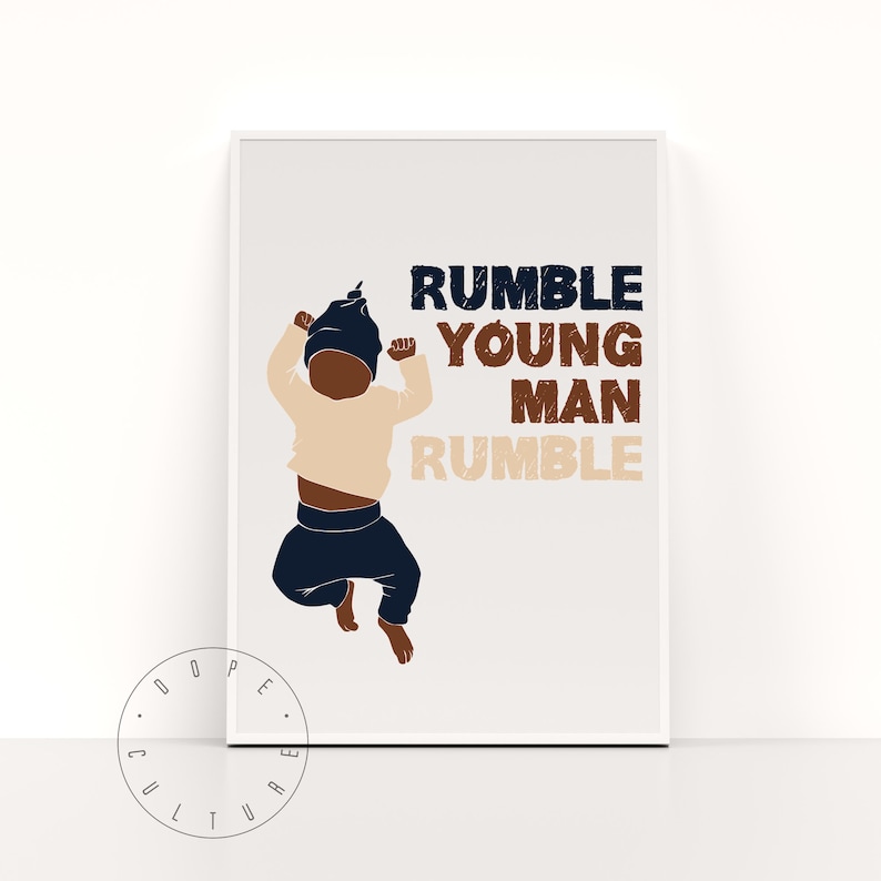 Rumble Young Man Rumble Printable Black Boy Joy Etsy