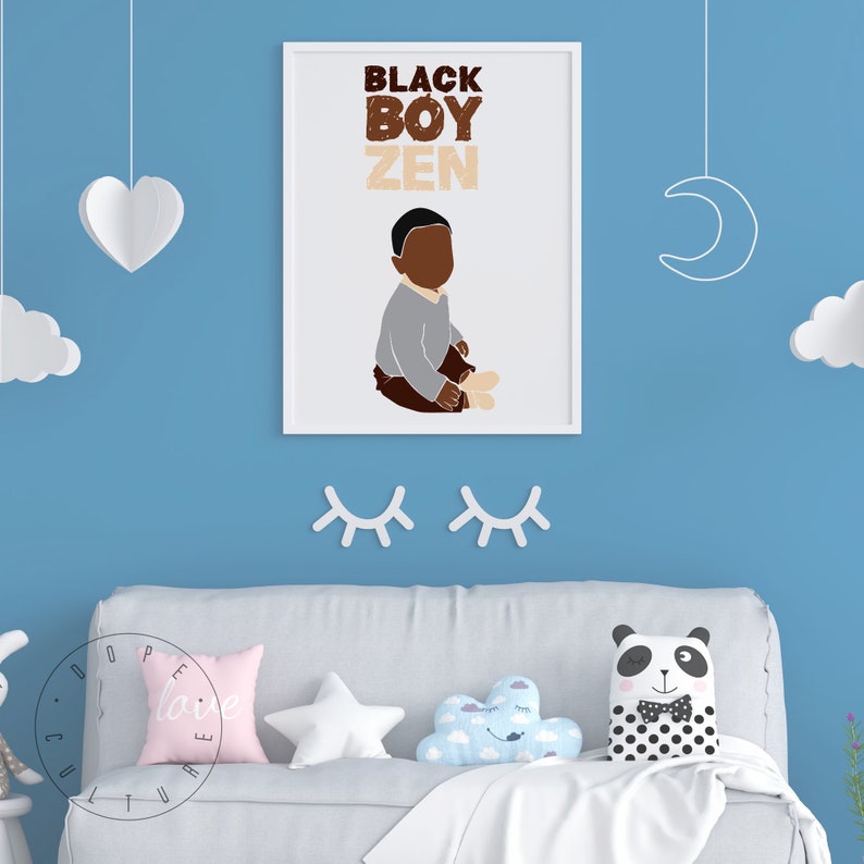 Black Boy Zen Printable Black Boy Joy Children's Room Etsy