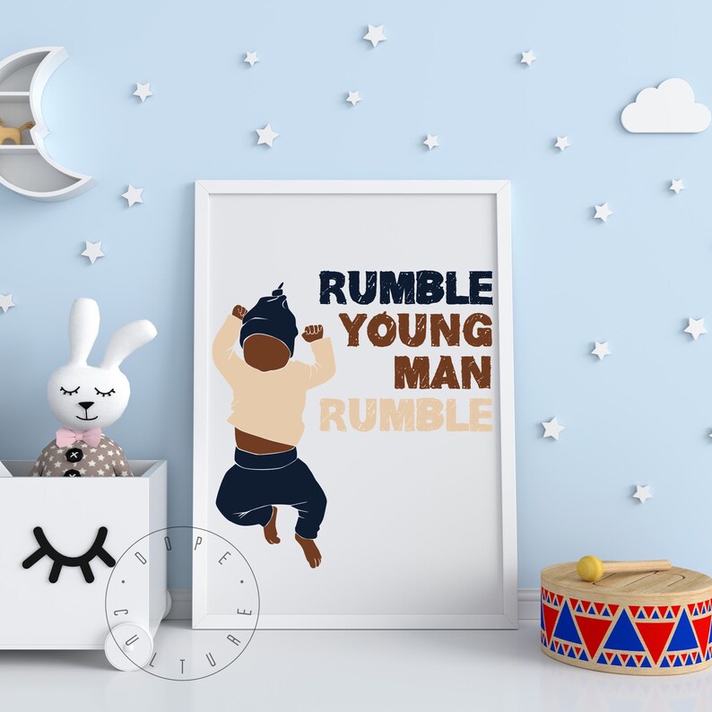Rumble Young Man Rumble Printable Black Boy Joy Etsy