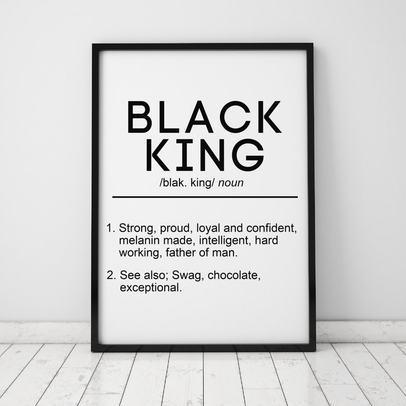 Black King Print Black Father Gift African American Art - Etsy
