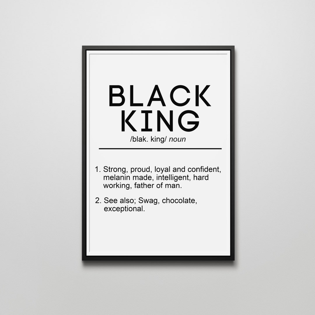 Black King Print Black Father Gift African American Art - Etsy