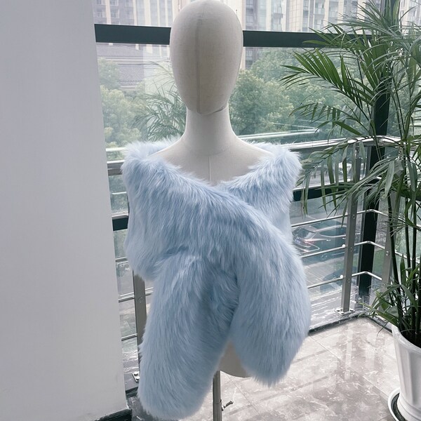 childrens faux fur shawl