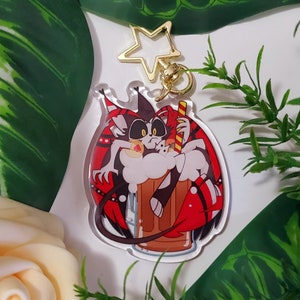 Hazbin Bevvie Keychains