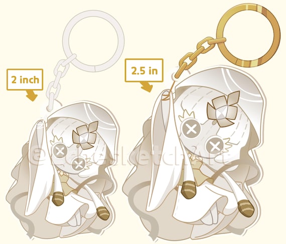 Cookie Run Keychains - Dark Cacao Cookie and Mystic Flour Cookie