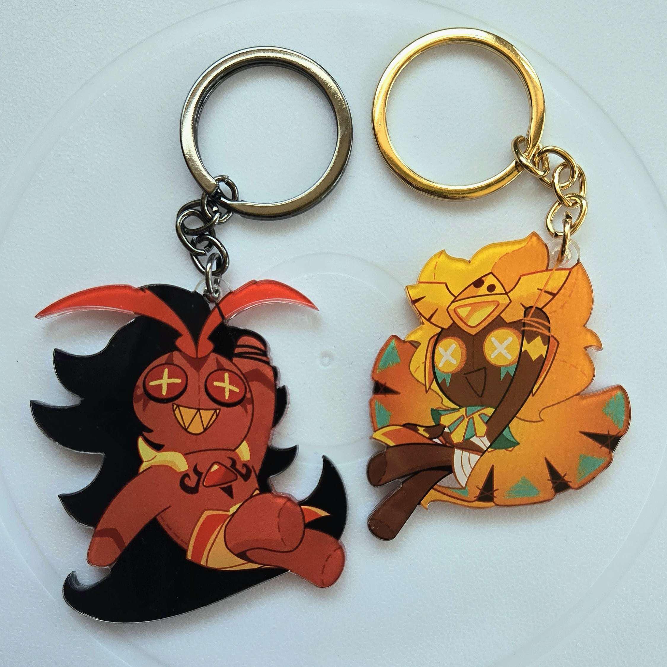 Cookie Run Keychains - Golden Cheese Cookie and Burning Spice