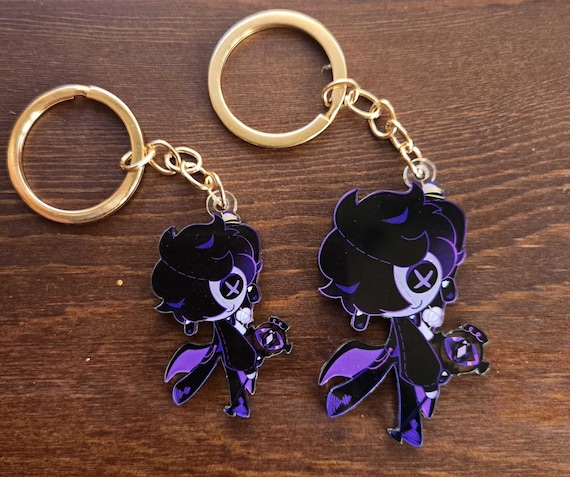 Cookie Run Keychains - Candy Apple Cookie and Black Sapphire
