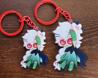 cookie＊キーホルダー Cookie Run Keychains - White Lily Cookie and Silent Salt Cookie - Etsy