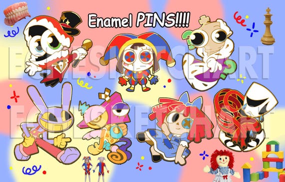The Amazing Digital Circus Enamel Pins