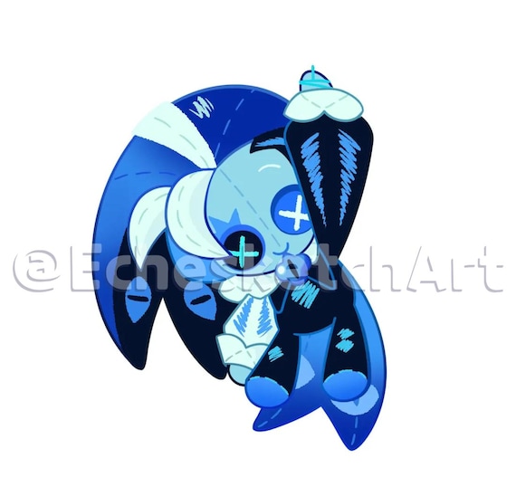 CHOCOCHIP COOKIE ネイビーリボンストライプ ☆ネックレスセット PRE-ORDER Cookie Run Keychains - Shadow Milk Cookie and Pure