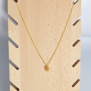 NECKLACE pendant fruit golden pine fine chain, gift for her