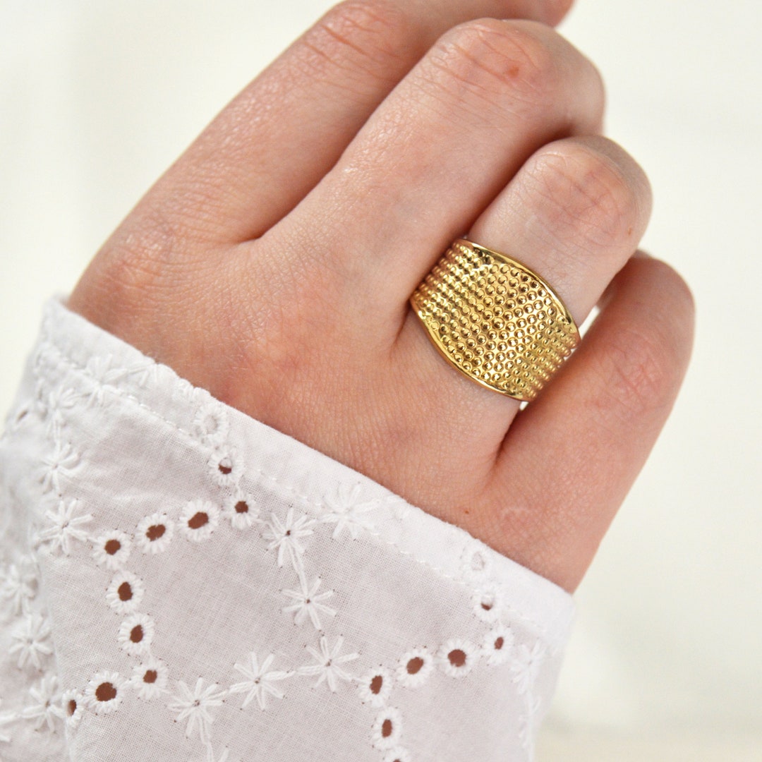 MK送料無料　江戸～明治時代　銀象嵌矢立93g Vintage Style Adjustable Maxi Beaded Gold Stainless Steel
