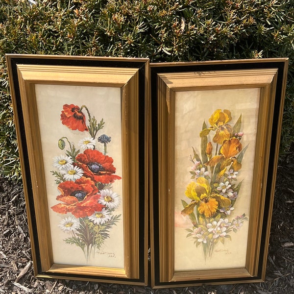 Vintage Robert Laessig Framed Botanical Prints