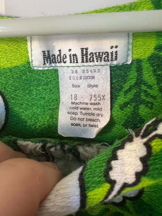 Vintage Made in Hawaii Green Dress - image 4