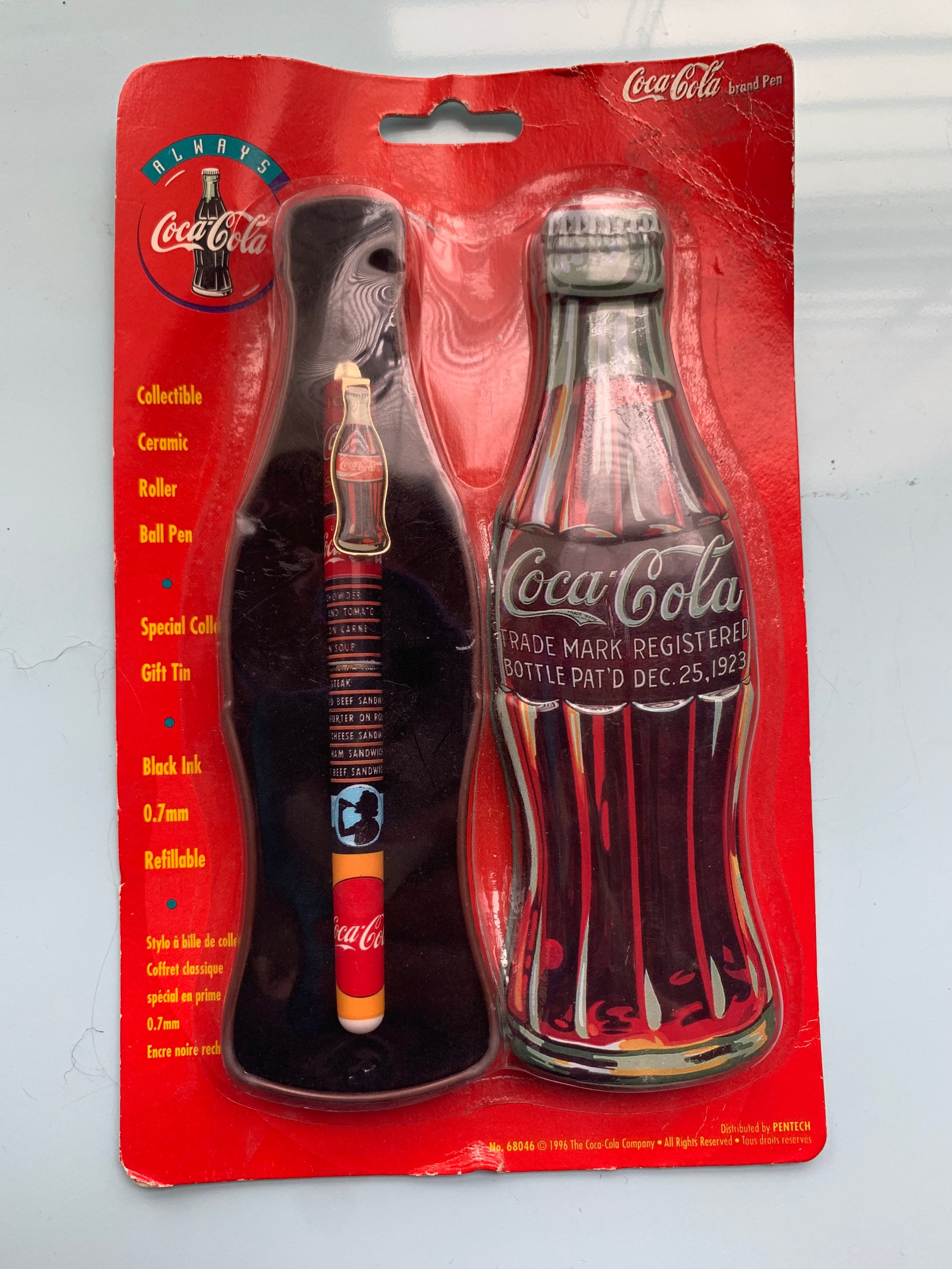 Coca Cola Collectible Ceramic Rollerball Pen Tin Etsy