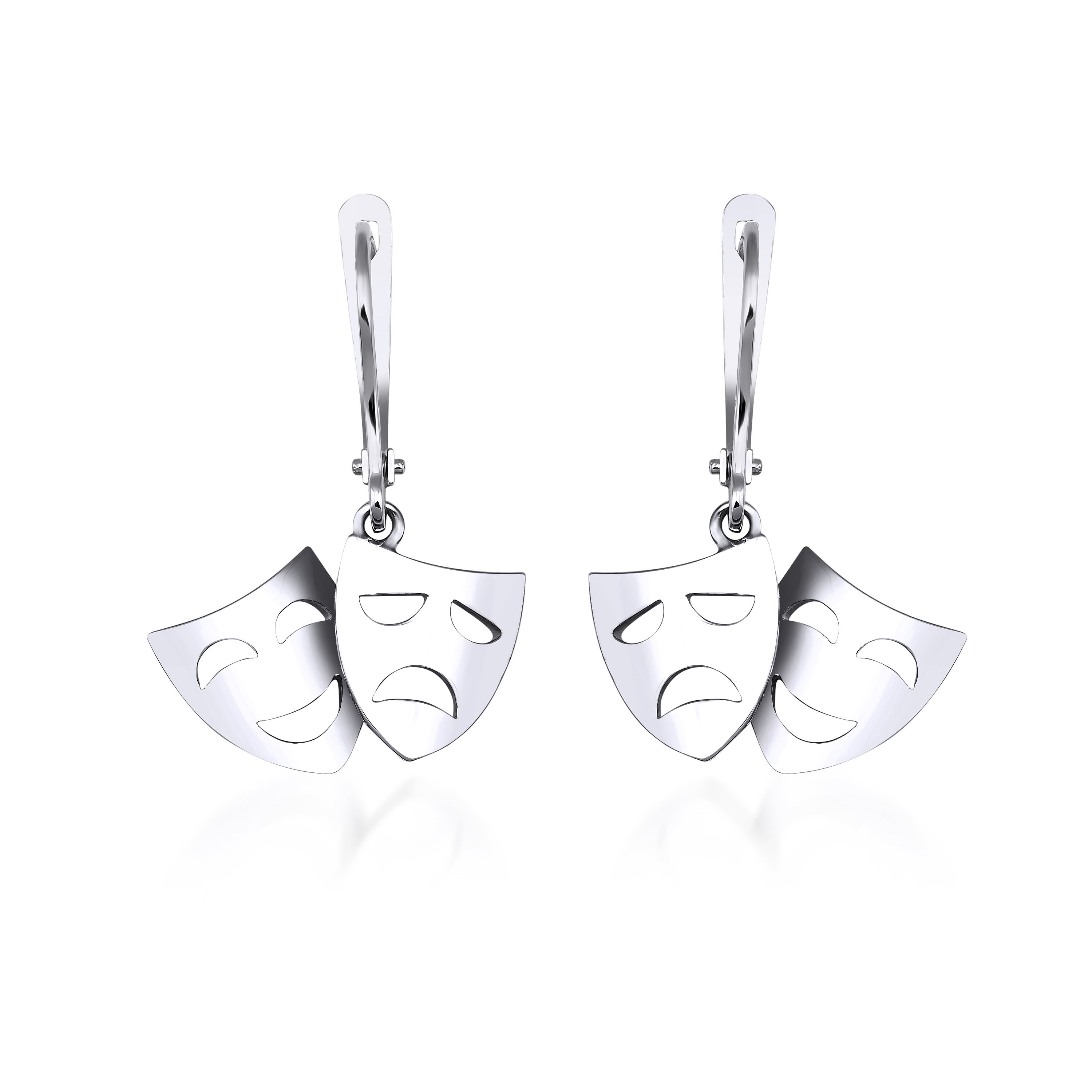 Drama Mask Earring Theatre Mask Earrings Gift Grad Gift Etsy