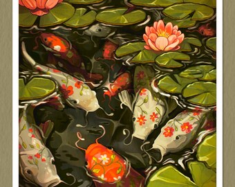 Koi Pond - Art Print