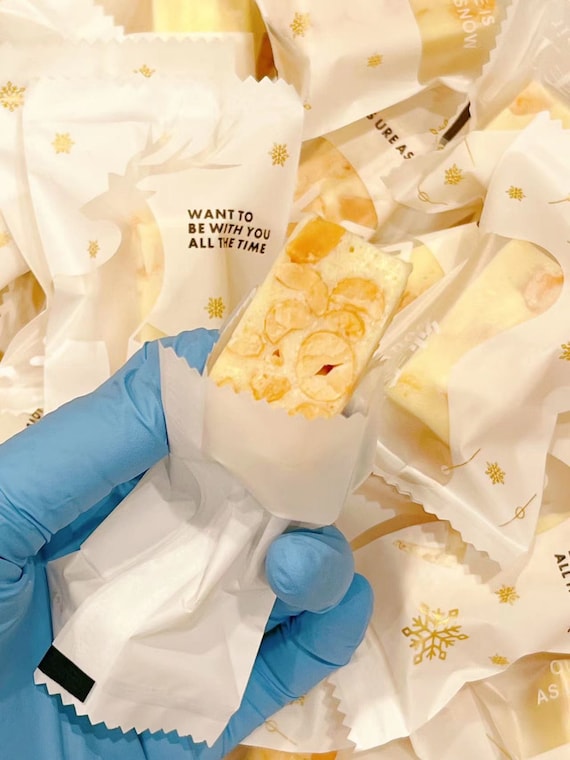 Holiday Taiwanese peanut nougat Soft Chewy Milk Candy 1 Lb fresh made Individually Wrapped best gift (over 35 dollar free shipping)