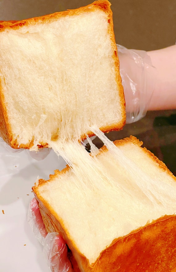 Fresh made Japanese Hokkaido Milk Toast loaf bread fluffy soft (over 35 dollar free shipping)
