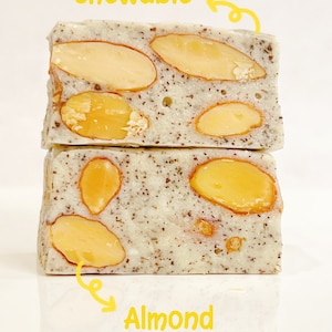 Taiwanese almond nougat candy Milk tea flavor soft Chewy 1 Lb fresh made Individually Wrapped best gift (over 35 dollar free shipping)