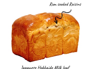 Fresh made Japanese Hokkaido Milk Toast loaf bread fluffy soft (over 35 dollar free shipping)