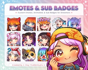 Custom Emotes for Streamer | Custom Emojis & Stickers for Twitch, Youtube, Discord | Custom Streamer Emotes | Customizable