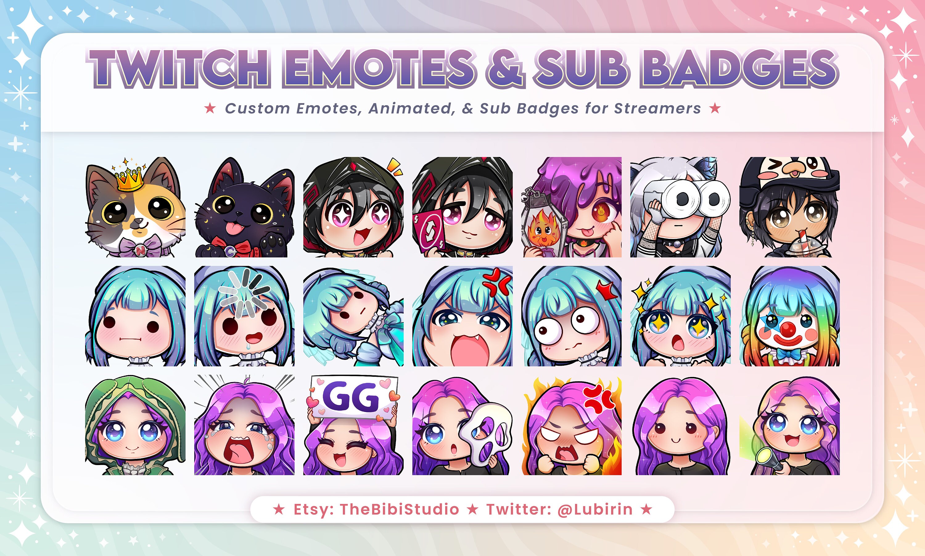 Custom Emotes for Streamer Custom Emojis & Stickers for Etsy Ireland