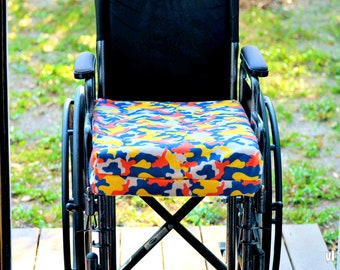Multi-Color Orange Wheelchair Cushion Cover