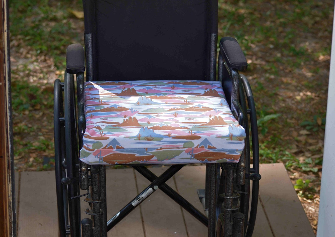 Wheelchair Seat Cover Pink Grey Desert Sunset Etsy