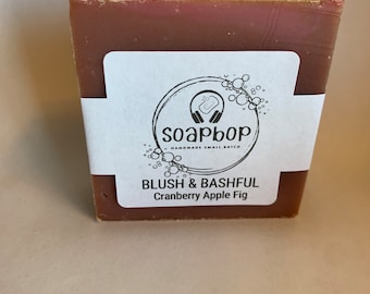 Steel Magnolia Inspired Blush and Bashful Cranberry Apple Fig Bar Soap