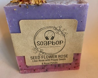 Hanson MMMBop Inspired “Seed Flower Rose” Lilac Rose Bar Soap