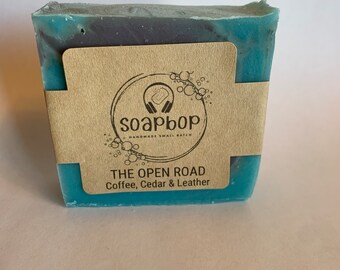 Coffee, Cedar & Leather Men's Bar Soap inspired by Taylor Hanson- "The Open Road"