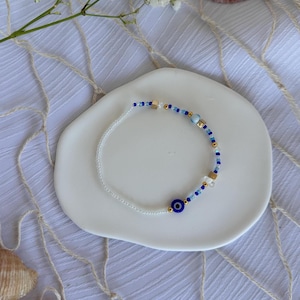 Evil Eye Crystal Anklet | Summer Anklet | Beaded Anklet | Gift Ideas