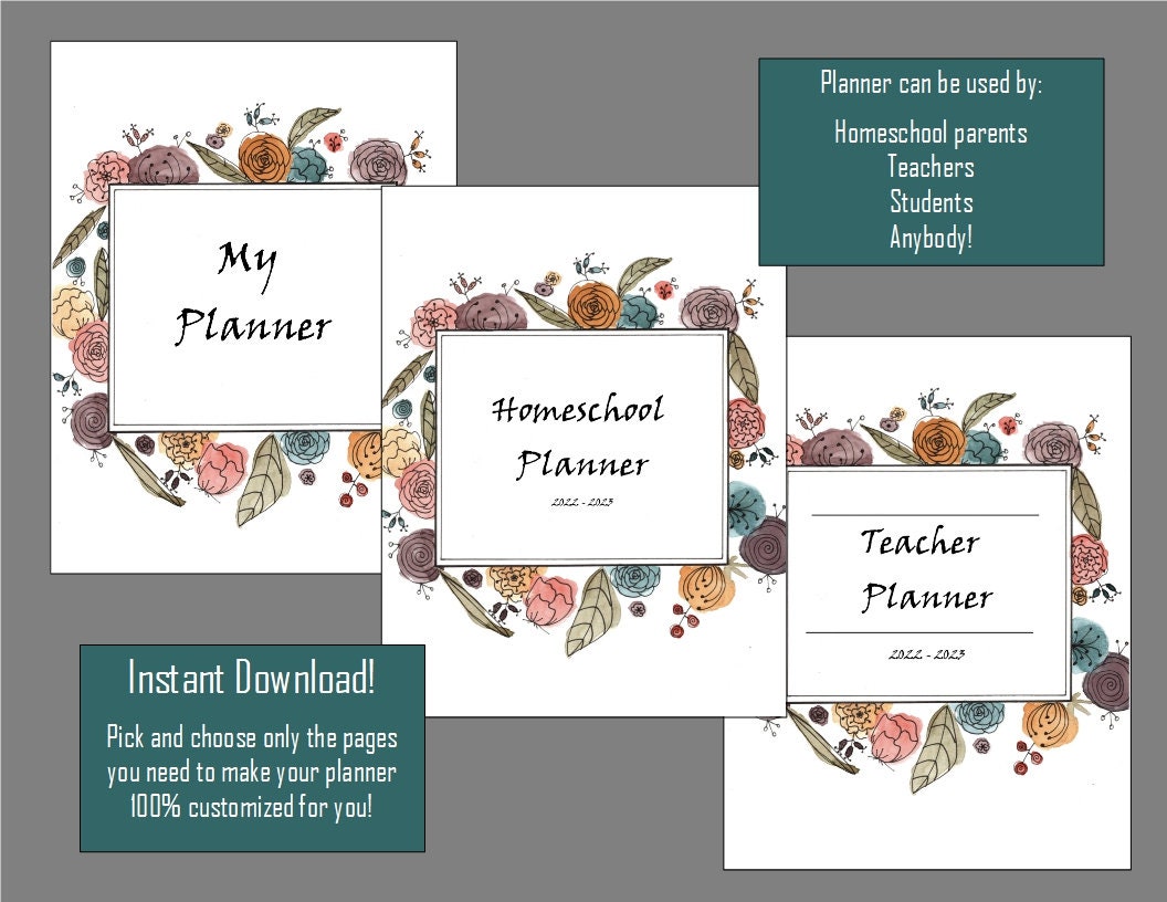2022-2023 Homeschool Planner printable 52 Pages With - Etsy