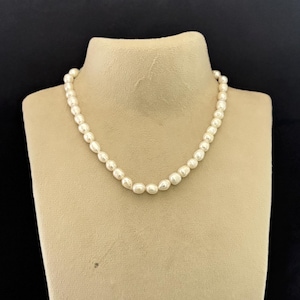 Freshwater Pearl Adjustable Chain Necklace | Elegant Strand Jewelry | Natural Pearl Choker | Minimalist Gold Plated Gift for Her