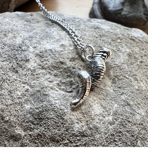 Shofar Necklace in Sterling Silver CHRISTIAN and Messianic Jewish GIFT Men Ram Horn Jewelry 14K Gold Plated Shofar Israel Prayer Gift