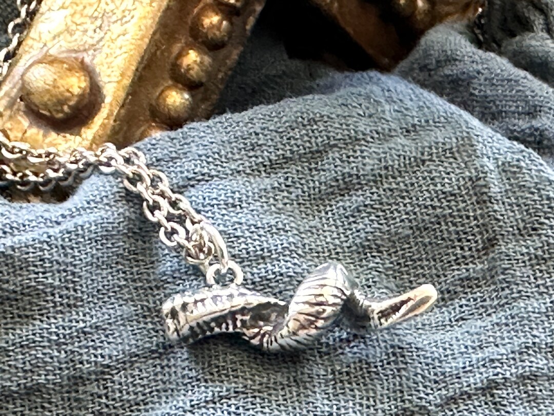 Shofar Necklace in Sterling Silver or Gold Overlay CHRISTIAN and