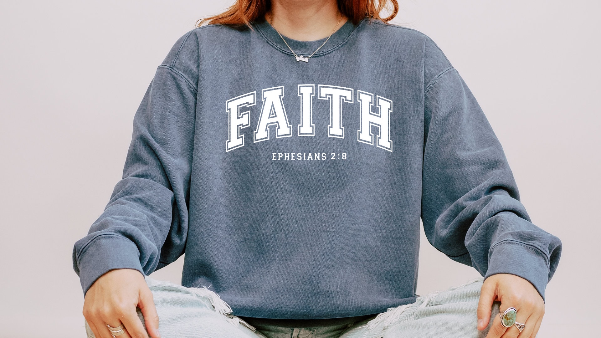 Christian FAITH Sweatshirt for Men Oversized Varsity Christian Pullover ...