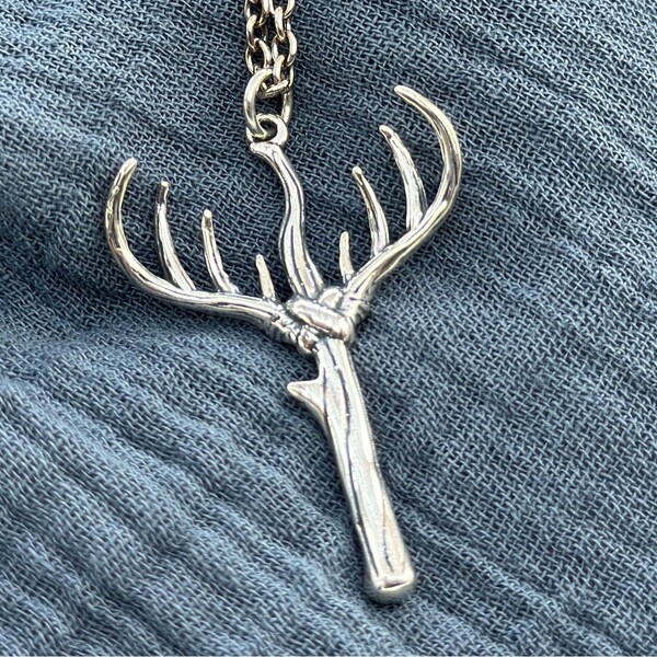 Antler Cross Christian Pendant Sterling Silver Jewelry Country Western Gift Deer Hunter Gift Ranch Hunter CHRISTIAN Men Necklace USA Made